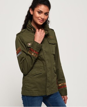 Superdry Glitter Rock Rookie Női Kabát Khaki | QBCSZ0814